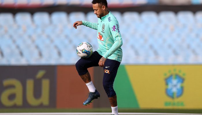 Neymar em treino da seleção, em 2023 — Foto: Vitor Silva/CBF/Divulgação