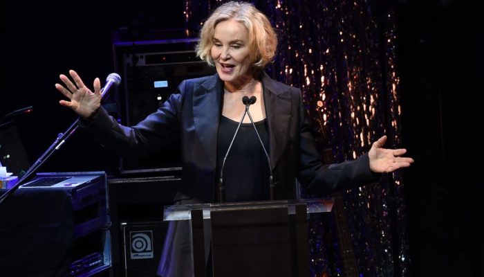 NEW YORK, NEW YORK - MARCH 02: Jessica Lange speaks onstage at the Roundabout Theater's 2020 Gala...