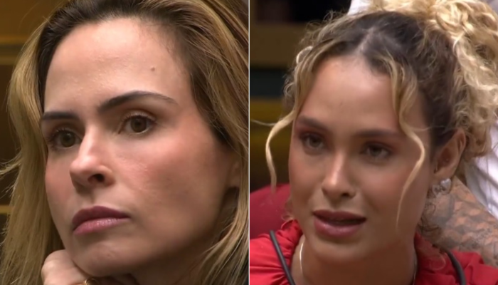 Ana Paula e Sarah trocam farpas ao vivo no 'BBB 26' — Foto: Reprodução/TV Globo