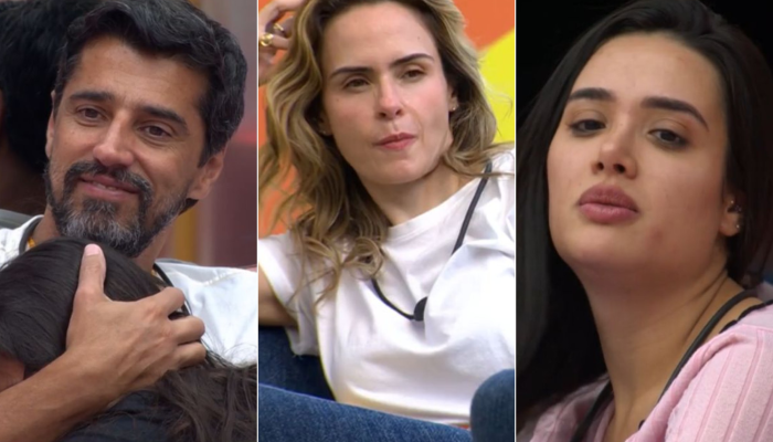 Alberto Cowboy, Ana Paula Renault e Jordana no 'BBB 26' — Foto: Reprodução/ Rede Globo