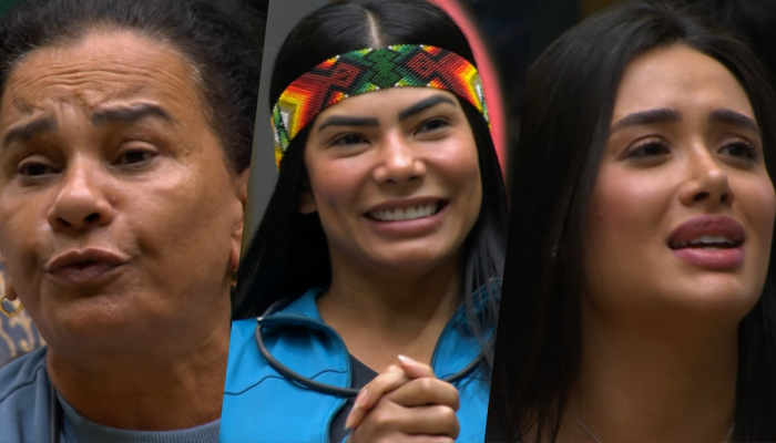 Solange Couto, Marciele e Jordana estão no paredão do 'BBB 26' — Foto: Reprodução/TVGlobo