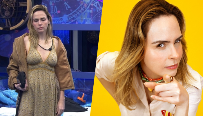 Ana Paula critica look escolhido para figurino da festa — Foto: Reprodução/TVGlobo/Manoella M...