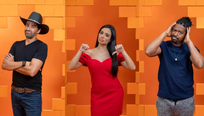 Alberto Cowboy, Jordana e Leandro Boneco estão no décimo primeiro paredão do 'BBB 26' — Foto...