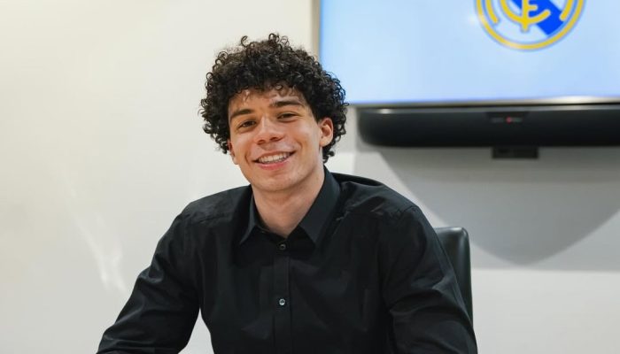 Enzo Alves assina primeiro contrato profissional com Real Madrid — Foto: Reprodução