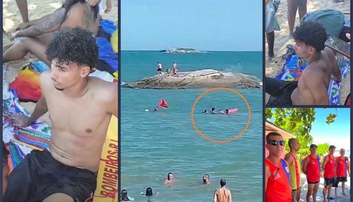 Um susto na Praia do Bosque terminou com um final feliz graças à agilidade das equipes de salvamento de Rio das Ostras.